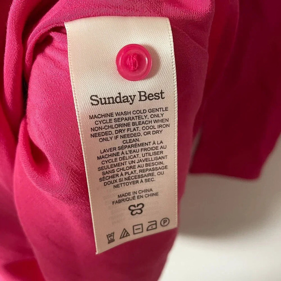 Aritzia Sunday Best Halle Baby Doll Mini Dress NWT  Ultra Pink Size XS - Picture 10 of 11